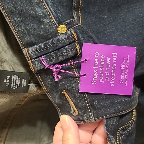 Lane bryant straight fit slim boot  genius fit jeans. Size 14 petite. New w/tags - Picture 4 of 5